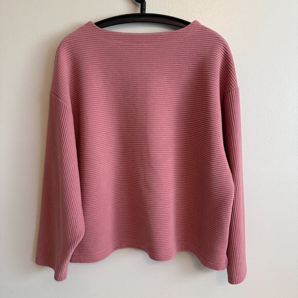 A New Day Womens Long Sleeve Mauve Sweater Top Sz Med Casual Relaxed Comfy - Picture 2 of 11